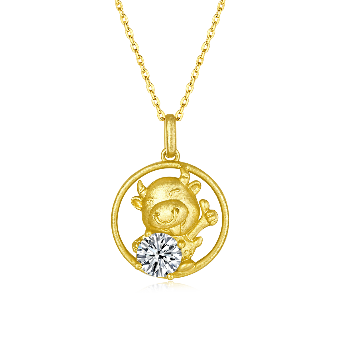 Moissanite Necklace from the Zodiac Series, 1.0 Carat